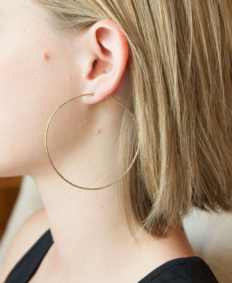 Organic Double Hoop Earrings | Dee Ruel Jewelry